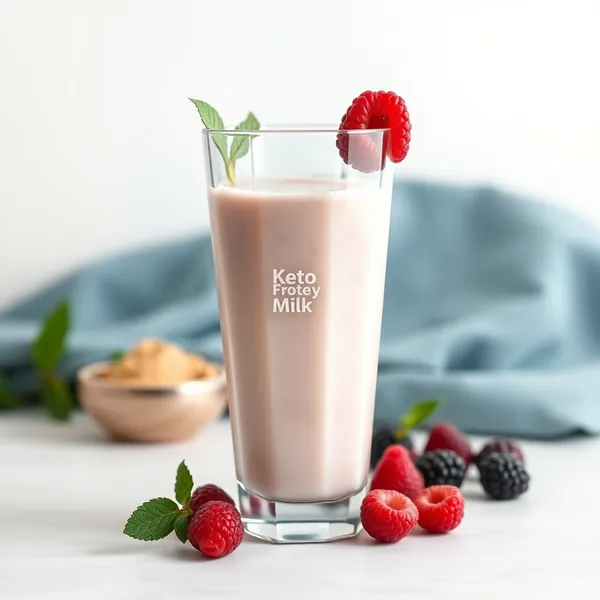 Smoothie de Kefir com Proteína Amigável para Keto