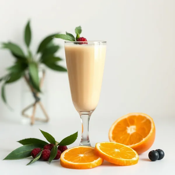 Keto-freundlicher Proteinshake mit Orangensaft