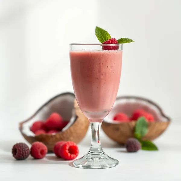 Smoothie aux Framboises et Eau de Coco Keto