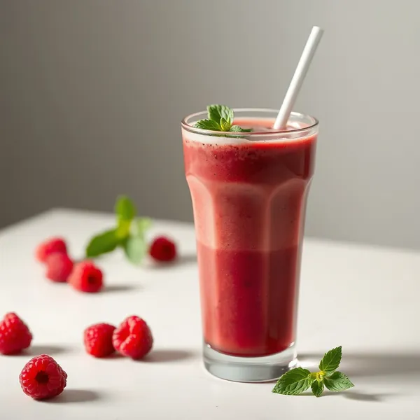 Keto-Freundlicher Himbeer-Eiskaffee-Smoothie