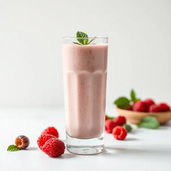 Smoothie de Kefir de Framboesa Amigável com Keto