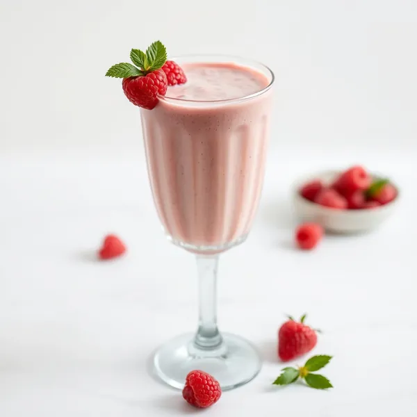 Batido de Leche de Avena y Frambuesa Amigable con Keto