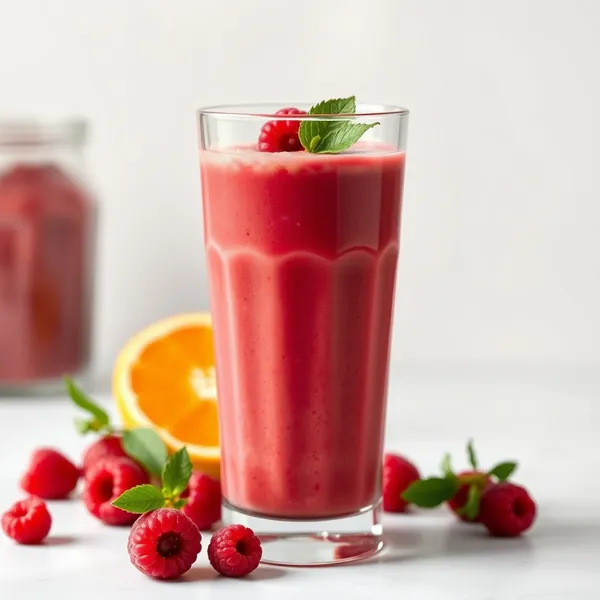 Smoothie Jus Orange Framboise Keto