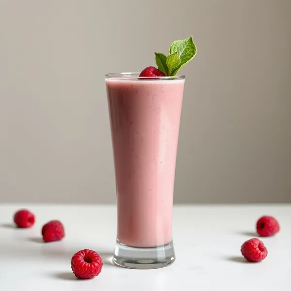 Keto-freundlicher Himbeer-Erbsenmilch-Smoothie
