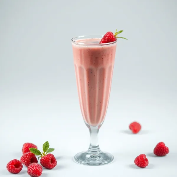 Batido de Proteína de Framboesa Amigável com Keto