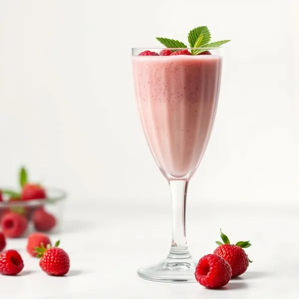 Batido de Arroz con Frambuesa Amigable con Keto