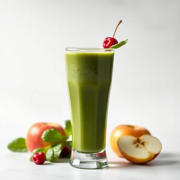 Smoothie de Suco de Maçã e Espinafre Amigável com Keto