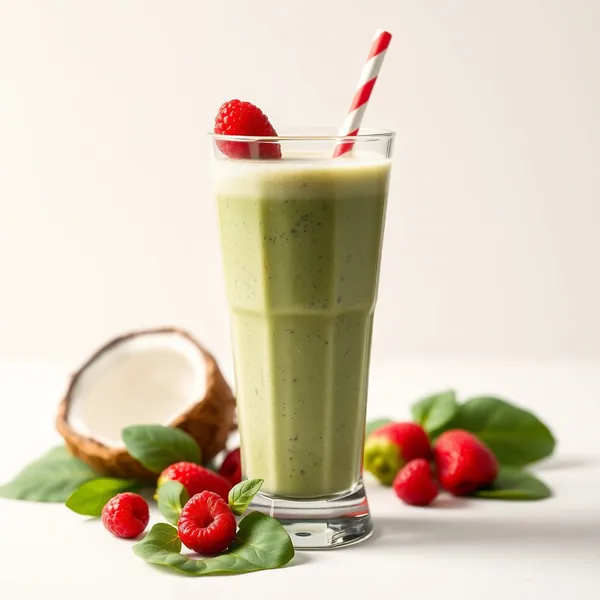 Batido Amigable con Keto de Espinaca y Agua de Coco
