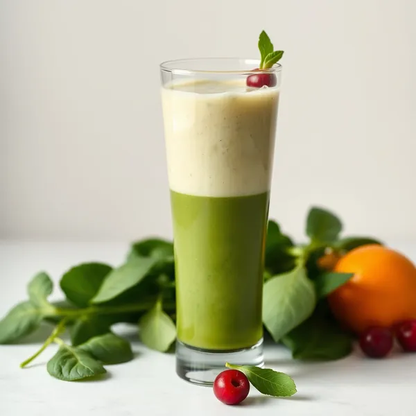 Keto-freundlicher Spinat-Orangen-Saft-Smoothie