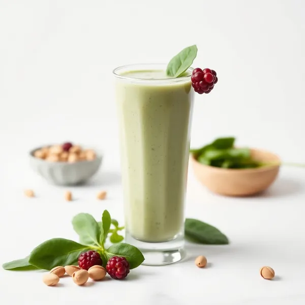 Smoothie Amigável com Keto de Espinafre e Leite de Pistache