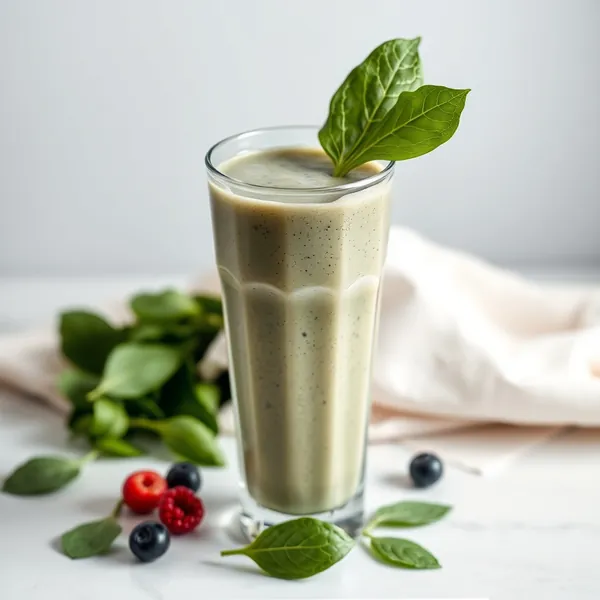 Batido de Proteína de Espinaca Amigable con Keto
