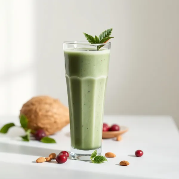 Keto-Friendly Spirulina Almond Coconut Milk Smoothie