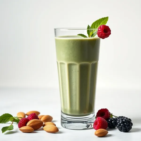 Smoothie di Latte di Mandorla e Spirulina Amichevole con Keto