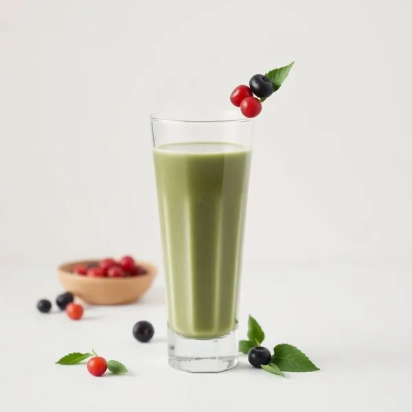 Smoothie de Leite de Avelã e Spirulina Amigável com Keto