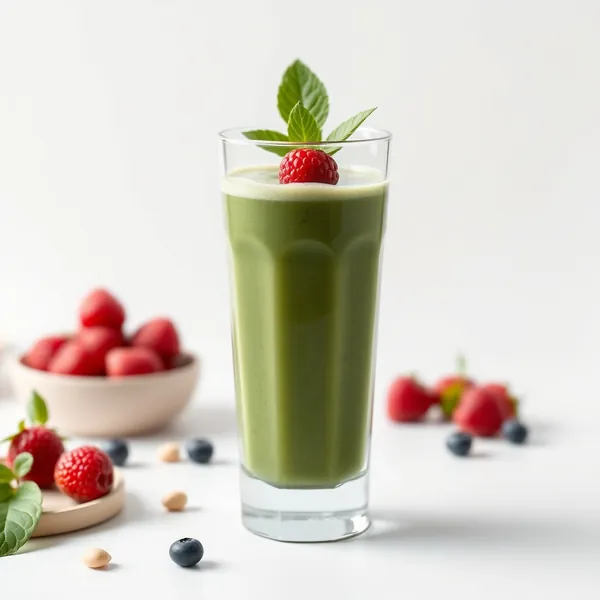Smoothie de Leite de Macadamia e Spirulina Amigável com Keto