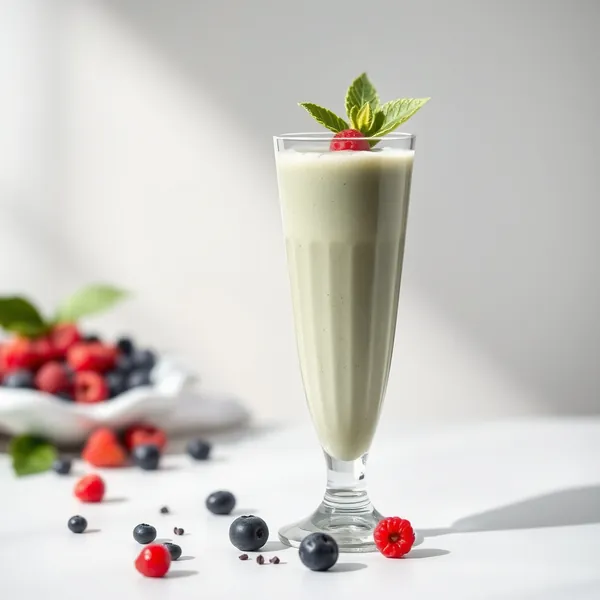 Smoothie de Leite de Espelta e Spirulina Amigável com Keto