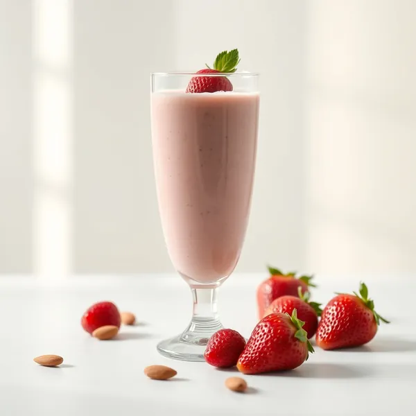 Keto-freundlicher Erdbeer-Mandelmilch-Smoothie