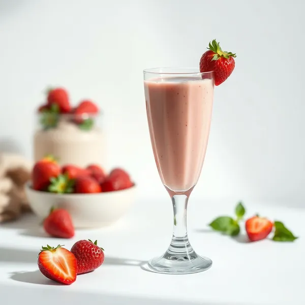 Batido de Fresa y Yogur Griego Amigable Keto
