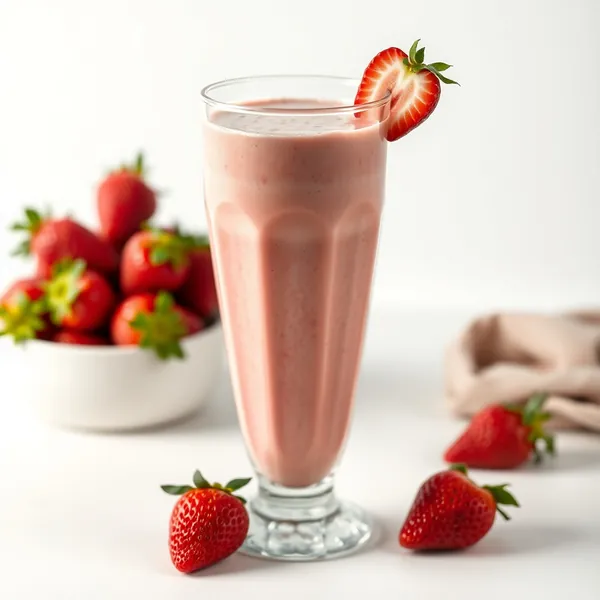 Smoothie di Latte di Piselli e Fragole Amichevole Keto
