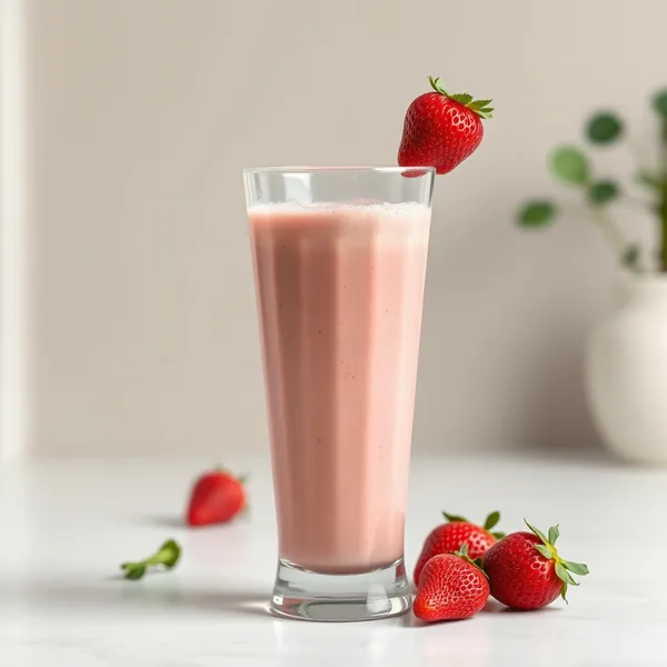 Batido de Proteína de Morango Amigável com Keto