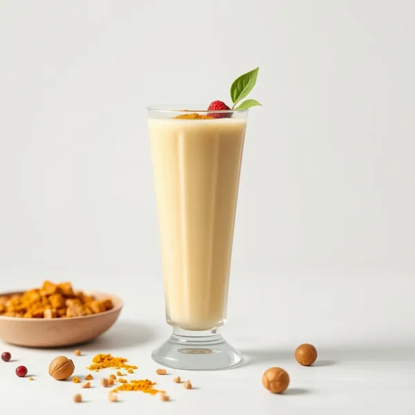 Smoothie de Leite de Avelã e Cúrcuma Amigável com Keto