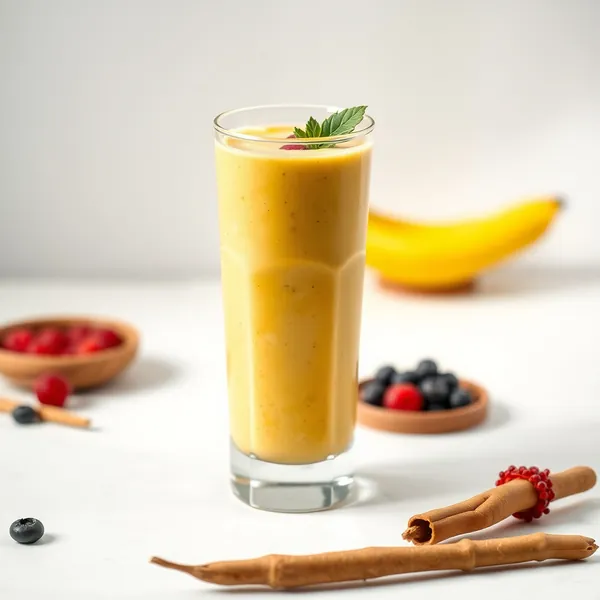 Smoothie aus Hanfmilch und Kurkuma