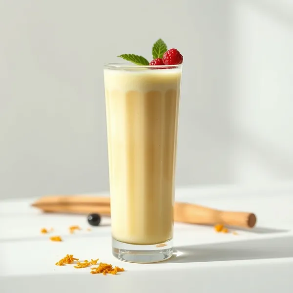 Smoothie de Leite de Espelta e Cúrcuma Amigável com Keto
