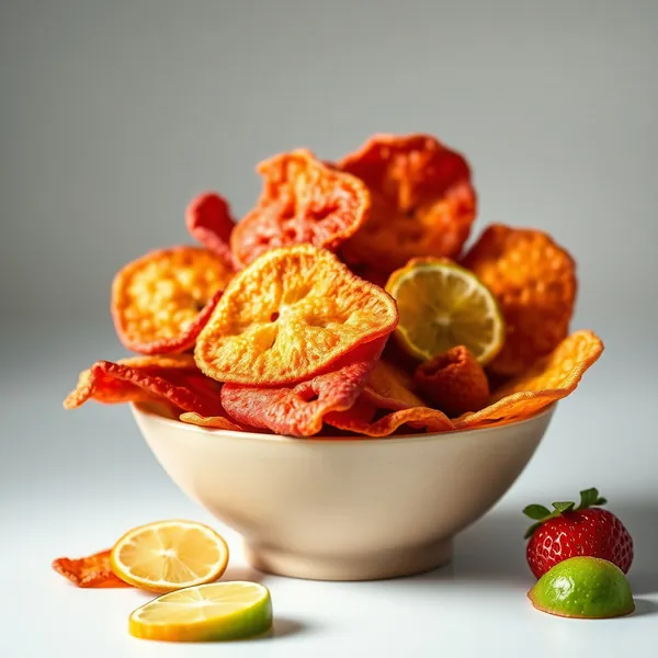 Chips de Morango com Lima e Pimenta