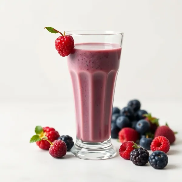 Smoothie Bas en Calories d'Açaï et de Yaourt Grec