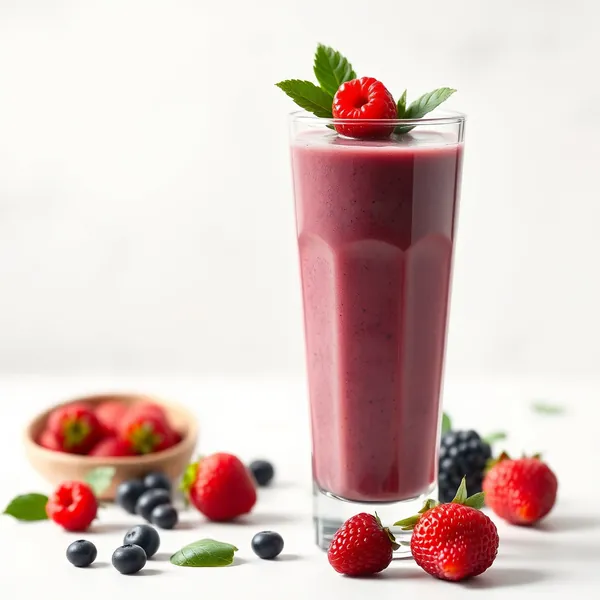 Low-Calorie Acai Kefir Milk Smoothie