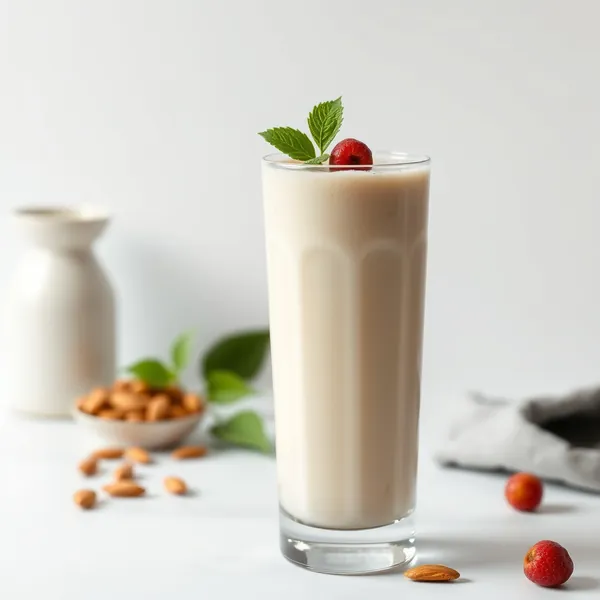 Batido de Mantequilla de Almendra Bajo en Calorías con Leche de Coco
