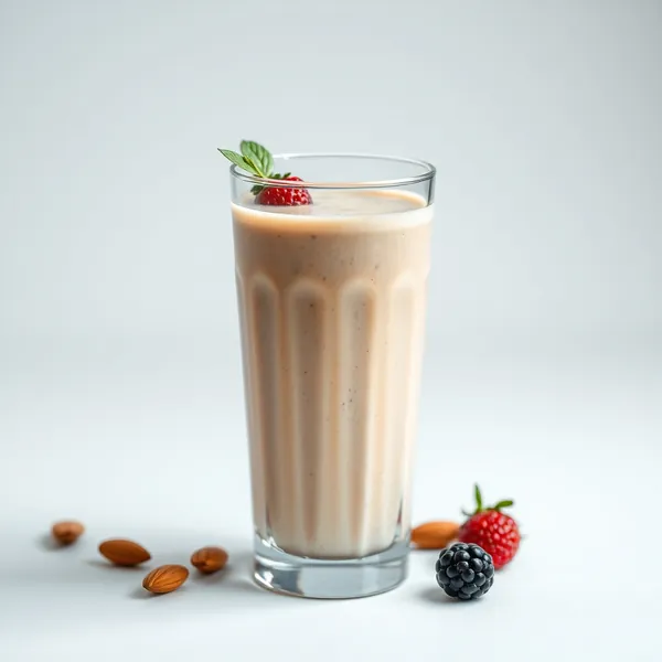 Batido de Mantequilla de Almendra y Leche de Almendra Bajo en Calorías