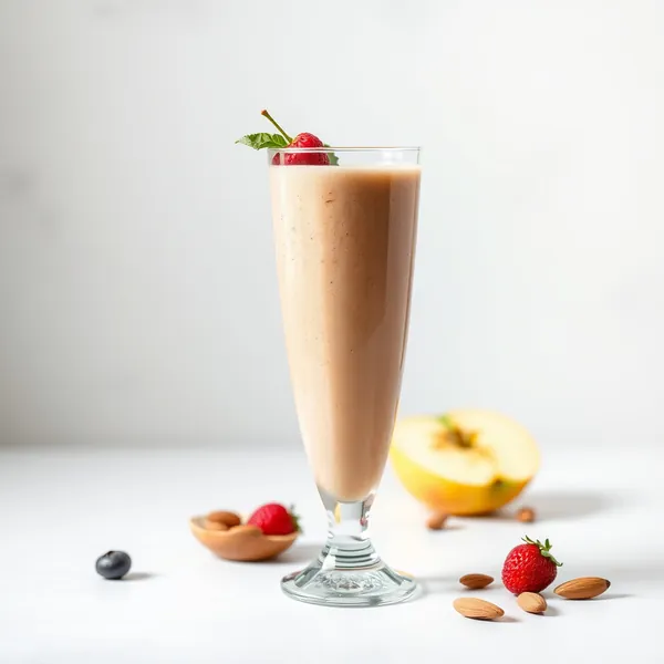 Smoothie de Beurre d'Amande et Jus de Pomme Bas en Calories