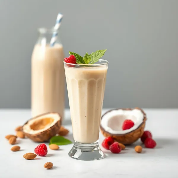 Smoothie de Beurre d'Amande et Eau de Coco Bas en Calories