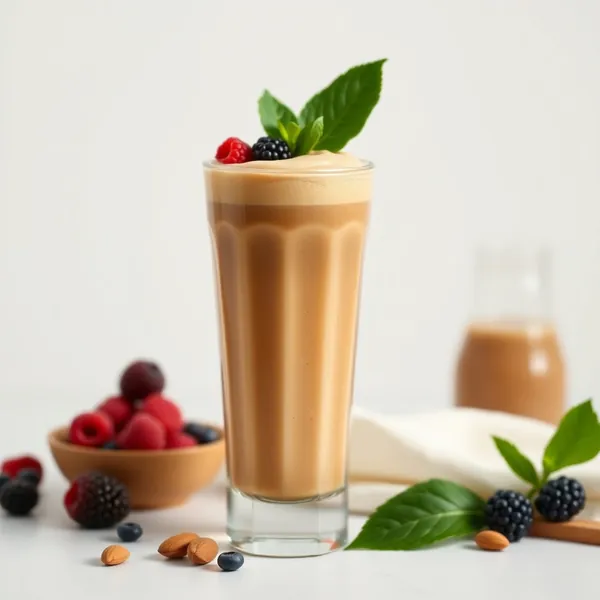 Smoothie di Caffè Freddo e Burro di Mandorle a Basso Contenuto Calorico