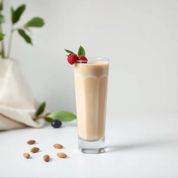 Smoothie de Beurre d'Amande et de Lait de Cannabis Bas en Calories