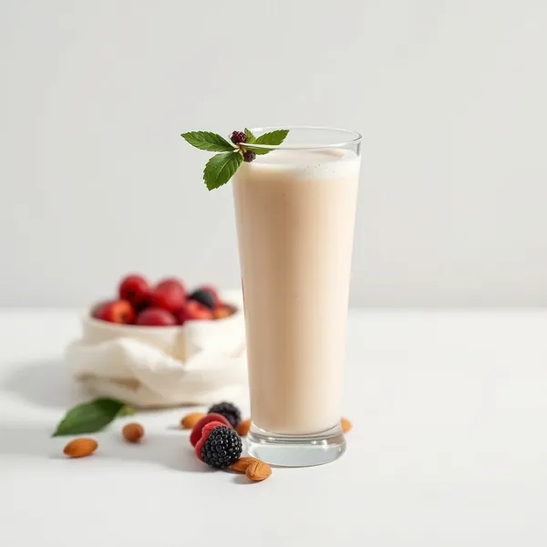 Low-Calorie Almond Butter Kefir Milk Smoothie