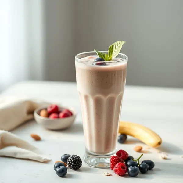 Smoothie de Beurre d'Amande et Lait d'Avoine Bas en Calories