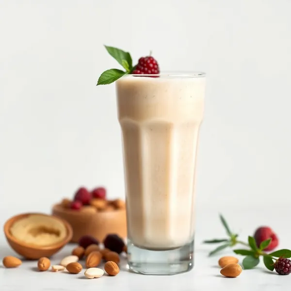 Smoothie Bas en Calories de Beurre d'Amande et Lait de Pistache