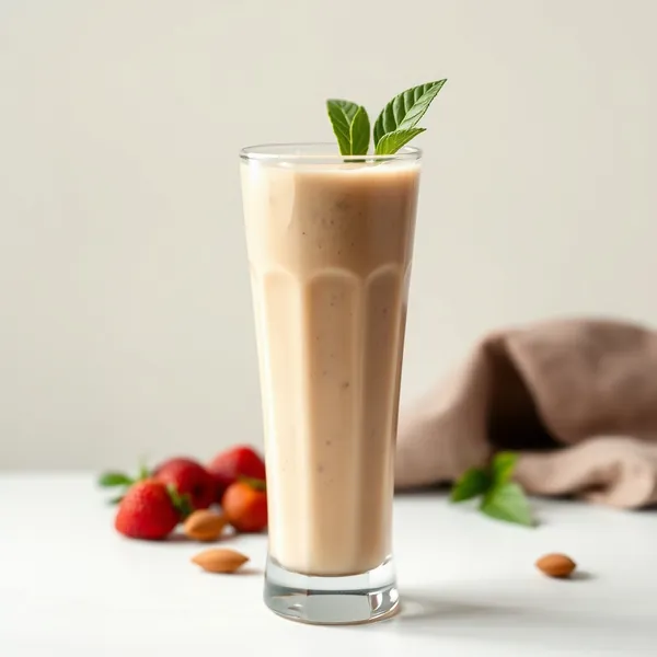 Smoothie de Beurre d'Amande et Lait de Riz Bas en Calories