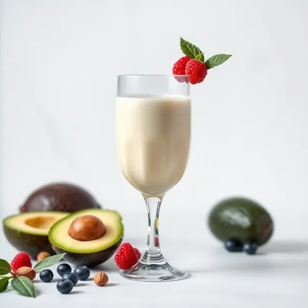 Smoothie Bas en Calories d'Avocat et Lait d'Amande