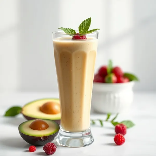 Smoothie de Suco de Maçã e Abacate Baixo em Calorias