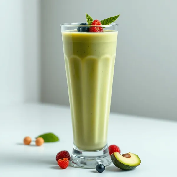 Smoothie Bas en Calories d'Avocat et Lait de Cajou