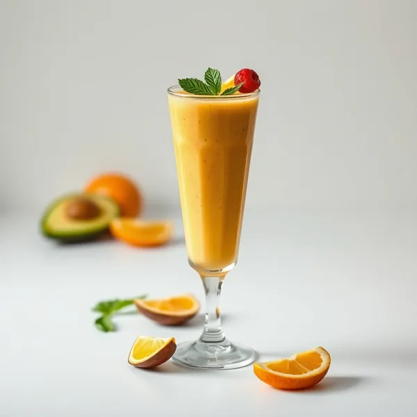 Low-Calorie Avocado Orange Juice Smoothie