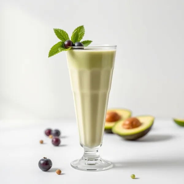 Smoothie a Basso Contenuto di Calorie con Avocado e Latte di Piselli