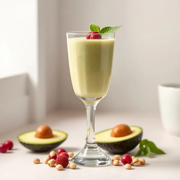 Smoothie Basso in Calorie di Avocado e Latte di Pistacchio