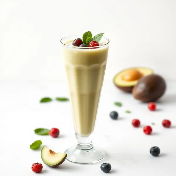 Smoothie de Abacate e Leite de Arroz Baixo em Calorias