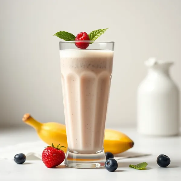 Smoothie Basse Calorie Banane et Yogourt Grec