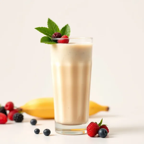 Smoothie Basso in Calorie alla Banana e Latte di Riso