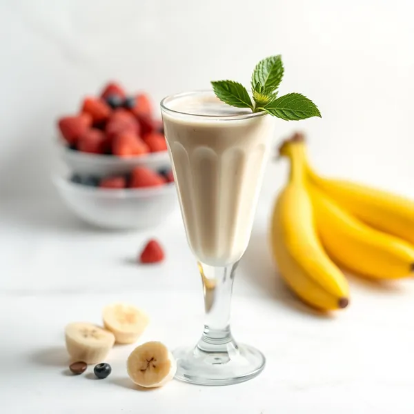 Smoothie Basse Calorie à la Banane et au Lait d'Épeautre